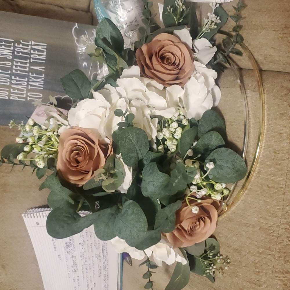 3 Bridesmaid Bouquets: Dusty Pink